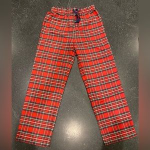 Vineyard Vines Kids flannel pajamas pants, red Christmas plaid, size S